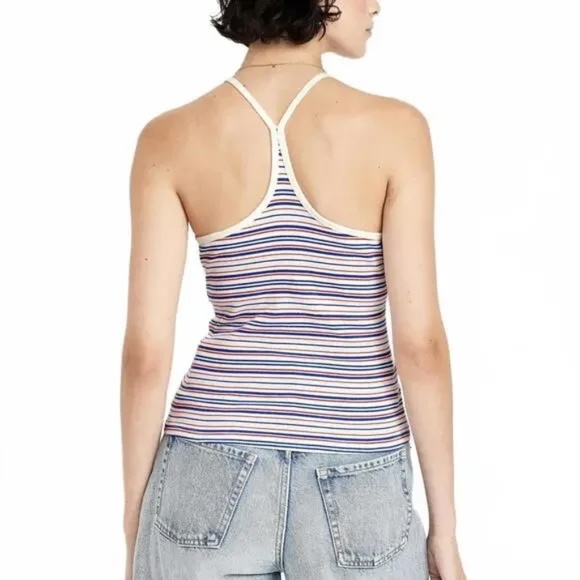 NWT Old Navy Striped Razorback Tank Top - Picture 2 of 10
